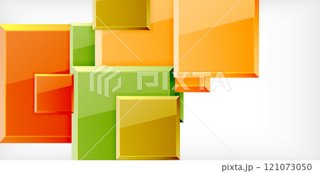 Shiny glossy metallic or plastic square design background. Vector Illustration For Wallpaper, Banner, Background, Card, Book Illustration, landing page 121073050