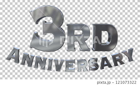 3DCG 角色「3rd Anniversary/3rd週年紀念標記閃光」銀、銀 121073322