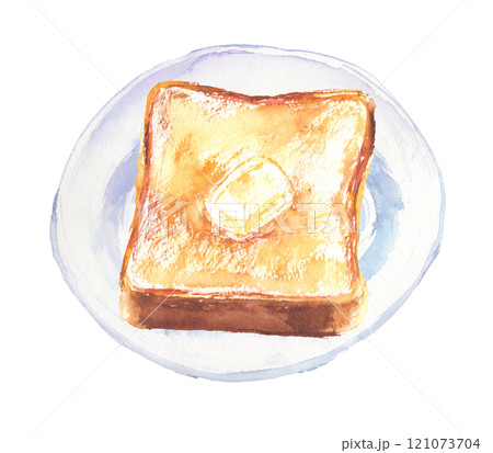 水彩画【トースト】