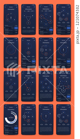 Vector graphics infographics with mobile phone. Template for creating mobile applications, workflow layout, diagram, banner, web design, business reports 121074382