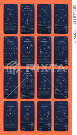 Vector graphics infographics with mobile phone. Template for creating mobile applications, workflow layout, diagram, banner, web design, business reports 121074389
