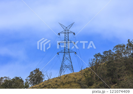 A large steel structure supporting the electricity network A large steel structure supporting the electricity network 121074409