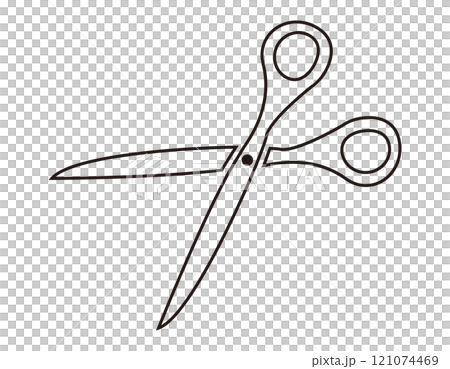 可愛いハサミのイラスト はさみのアイコン 可愛いハサミのイラスト はさみのアイコン 121074469