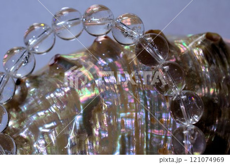 パワーストーン　水晶と貝　 121074969