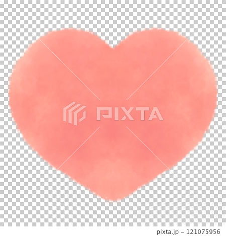 可愛的紅心標記水彩風格插畫素材 可愛的紅心標記水彩風格插畫素材 121075956