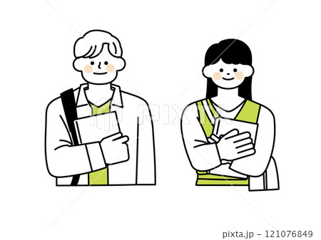 大学生の男の子と女の子のセット 121076849