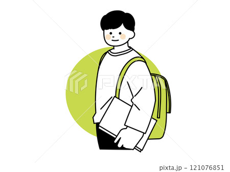 大学生の男の子のイラスト 121076851