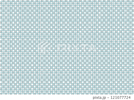 手描き風水彩チェック柄_小_水色 121077724
