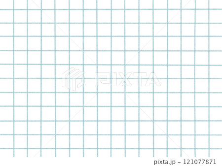 手描き風水彩チェック柄_大_水色 121077871