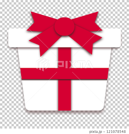 gift box with red ribbon 121078548