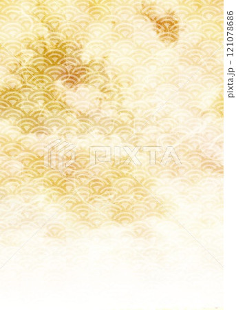 金色格子柄と鱗柄 121078686