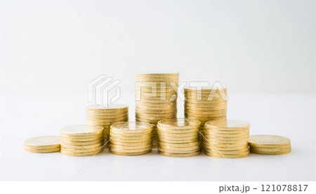 コイン　お金　マネー　金融　経済　家計　貯蓄　ビジネス 121078817