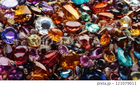 《AI画像》宝石の山 121079011