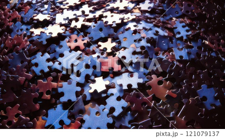 《AI画像》カラフルなジグソーパズル 121079137