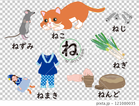 Japanese Hiragana Series: Hiragana with "ne" 121080035