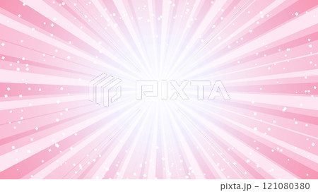 キラキラ輝くピンク色の放射線 背景イラスト キラキラ輝くピンク色の放射線 背景イラスト 121080380