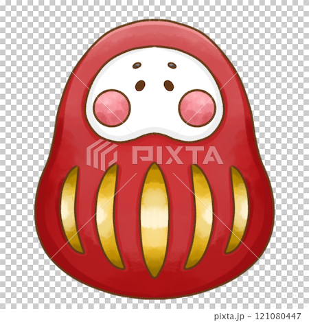 紅色達摩不倒翁的插圖 紅色達摩不倒翁的插圖 121080447