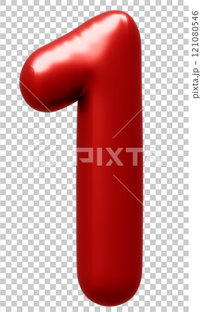 3D画像_風船_1_赤 3D画像_風船_1_赤 121080546