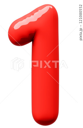 3D画像_風船_1_赤 3D画像_風船_1_赤 121080552