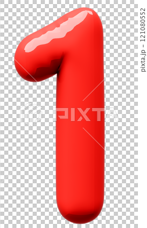 3D画像_風船_1_赤 3D画像_風船_1_赤 121080552