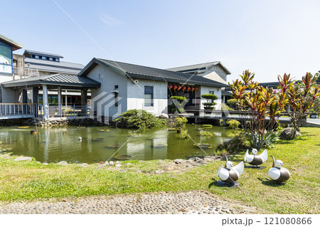 The architectural landscape of Meinong Hakka Cultural Museum in Kaohsiung, Taiwan. It is one of the famous attractions in Kaohsiung. The architectural landscape of Meinong Hakka Cultural Museum in Kaohsiung, Taiwan. It is one of the famous attractions in Kaohsiung. 121080866