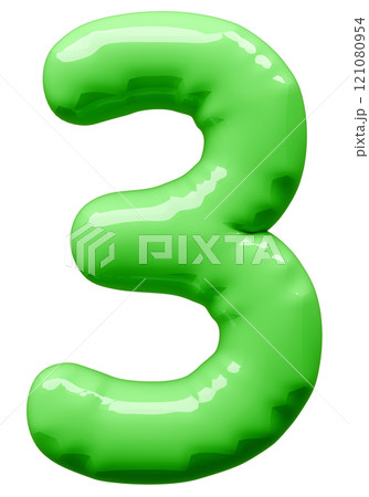 3D画像_風船_3_緑 3D画像_風船_3_緑 121080954