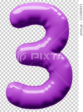 3D image_balloon_3_purple 3D image_balloon_3_purple 121080955