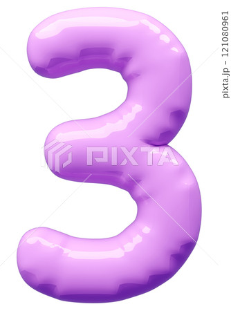 3D画像_風船_3_紫 121080961