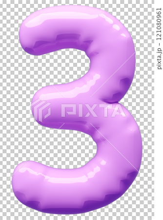 3D画像_風船_3_紫 121080961