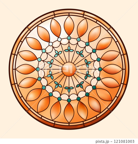 Geometric abstract ornament. 121081003