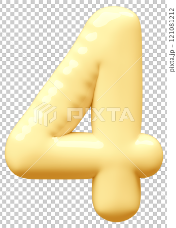 3D image_balloon_4_yellow 121081212