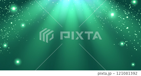 スポットライトとパーティクルのベクターデザイン背景 121081392
