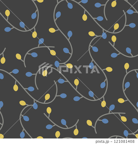 Seamless pattern ws Doodle christmas garland. Seamless pattern ws Doodle christmas garland. 121081408