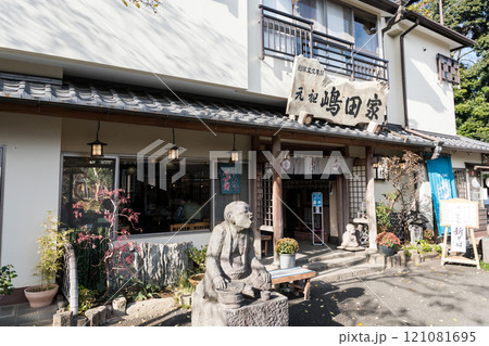 深大寺参道の嶋田家 冬晴れの青空 東京都調布市深大寺元町 深大寺参道の嶋田家 冬晴れの青空 東京都調布市深大寺元町 121081695