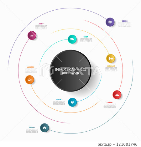 Infographic design template with place for your data. Vector illustration. 121081746