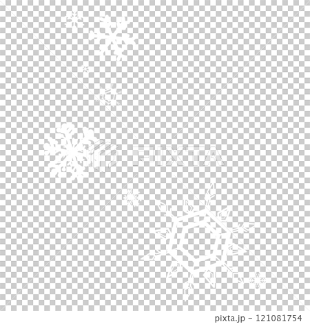白色簡單的雪花插畫 121081754