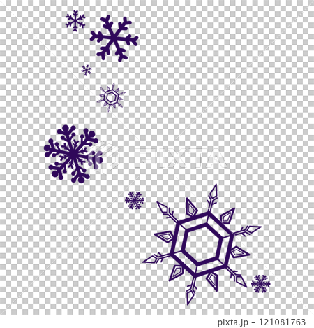 紫のシンプルな雪の結晶のイラスト 紫のシンプルな雪の結晶のイラスト 121081763