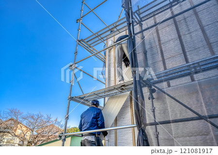 戸建て家屋の外壁修繕工事 121081917