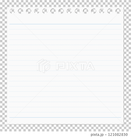 Simple notepad, ring hole, square dotted, lined 121082830