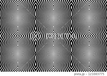 Abstract Seamless Wavy Lines Pattern. Black and White Texture. Abstract Seamless Wavy Lines Pattern. Black and White Texture. 121083775