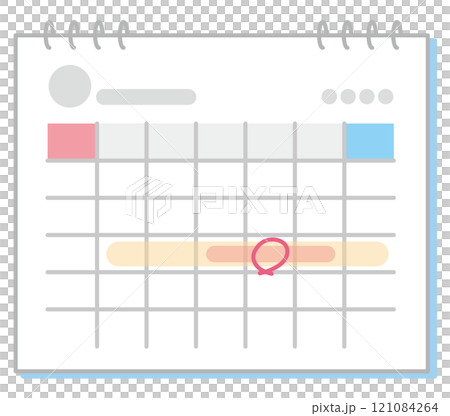 不妊治療　不妊症　タイミング法　印の付いたカレンダー 121084264