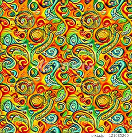 seamless pattern with abstract ethnic pattern 121085260