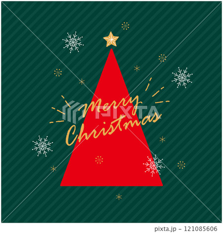 クリスマスツリーのベクターイラスト背景 クリスマスツリーのベクターイラスト背景 121085606
