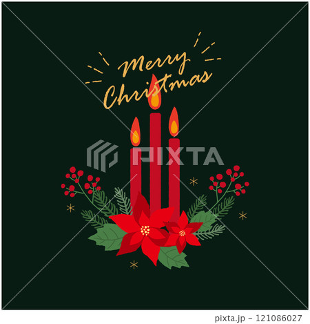 クリスマスキャンドルのベクターイラスト 121086027