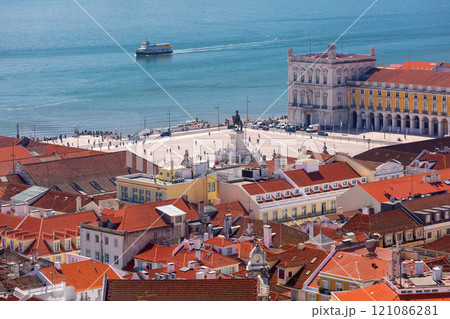 Commerce Square and Tagus River, Lisbon, Portugal Commerce Square and Tagus River, Lisbon, Portugal 121086281