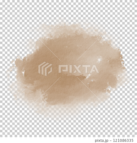 Abstract watercolor dirty sand color spot on transparent background in watercolor technique for postcards, websites, invitations, flyers, packaging products, patterns, any composition. Abstract watercolor dirty sand color spot on transparent background in watercolor technique for postcards, websites, invitations, flyers, packaging products, patterns, any composition. 121086335