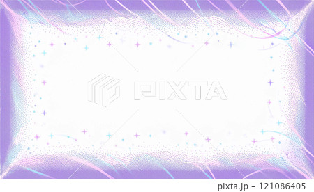 紫のキラキラした光のフレーム 121086405