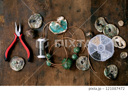 Handmade ceramic beads 121087472