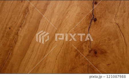 Texture of wood background closeup,wood texture with natural wood pattern, Light brown surface of old knotted wood with natural color. 121087988