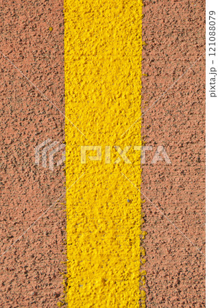 Clean asphalt yellow line road texture seamless with background appearance 121088079